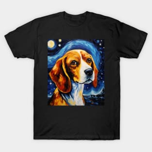 Cute Beagle Dog Painting T-Shirt